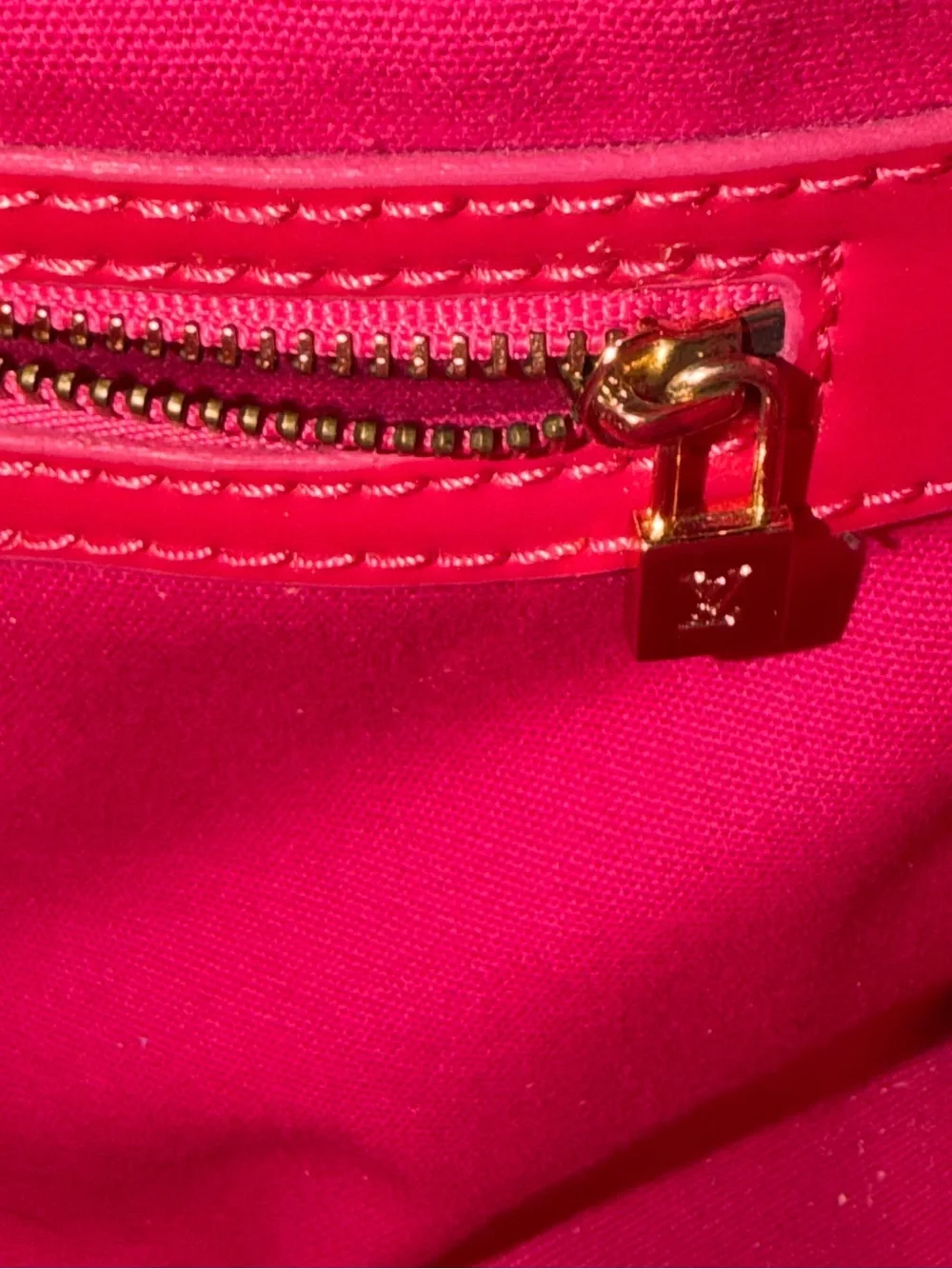 Louis Vuitton Pink Patent Vernis Satchel GENERIC
